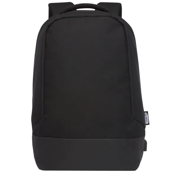 Cover RPET anti-theft backpack Solid black