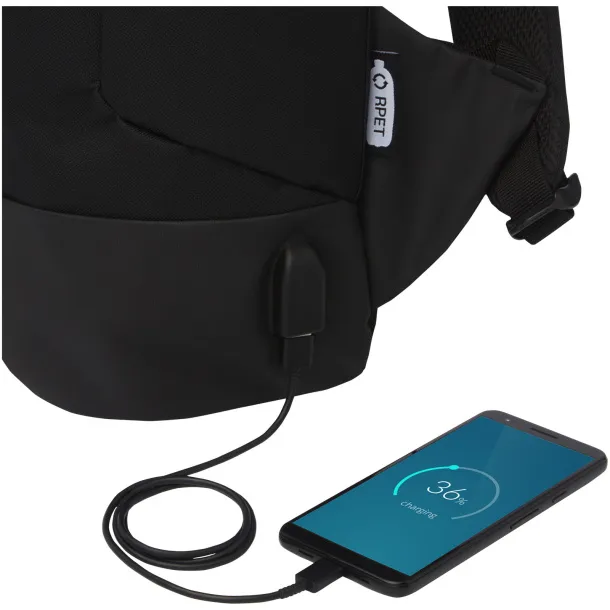 Cover RPET anti-theft backpack Crna