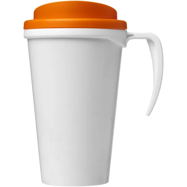 Brite-Americano® grande 350 ml insulated mug - Unbranded White Orange