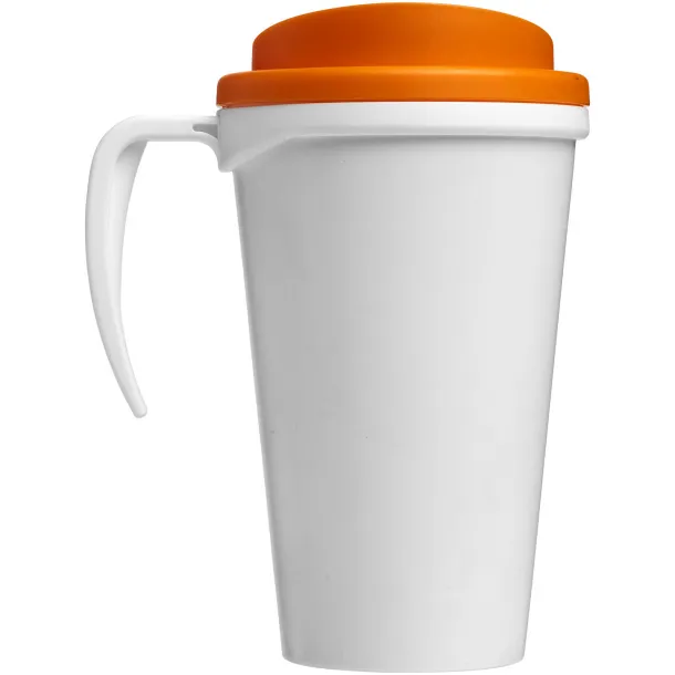 Brite-Americano® grande 350 ml insulated mug - Unbranded White Orange