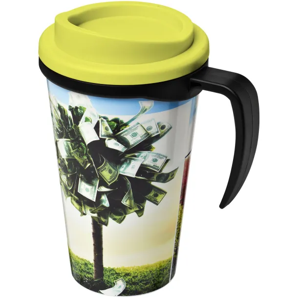 Brite-Americano® grande 350 ml insulated mug Solid black Lime