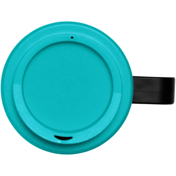 Brite-Americano® grande 350 ml insulated mug Solid black Aqua blue