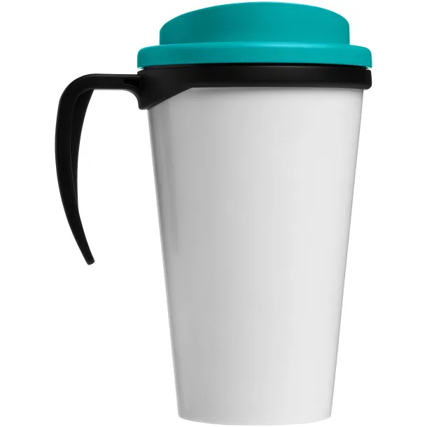 Brite-Americano® grande 350 ml insulated mug Solid black Aqua blue