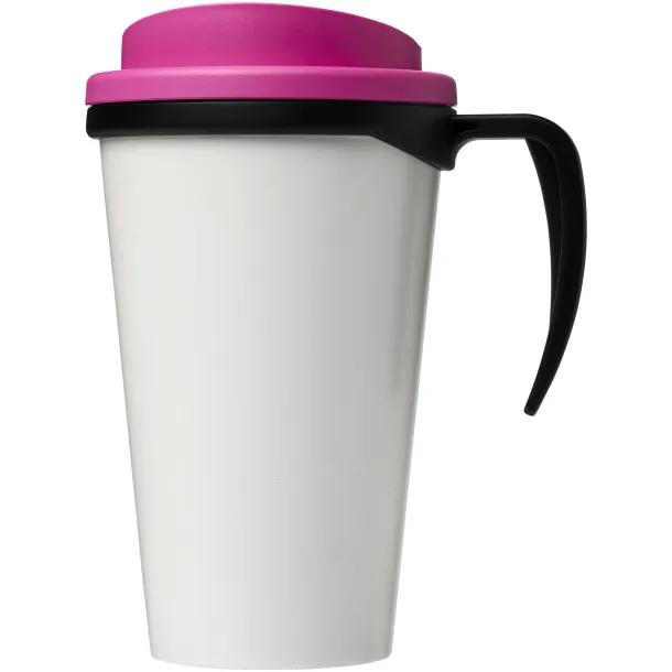 Brite-Americano® grande 350 ml insulated mug Solid black Transparent pink