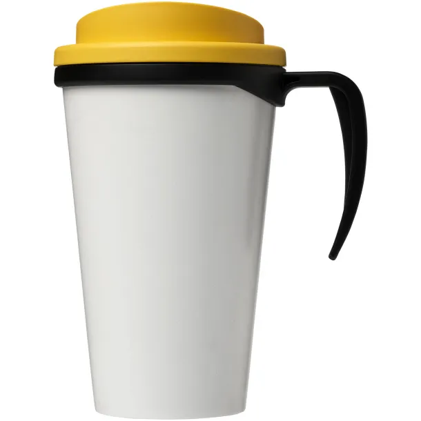 Brite-Americano® grande 350 ml insulated mug Solid black Yellow