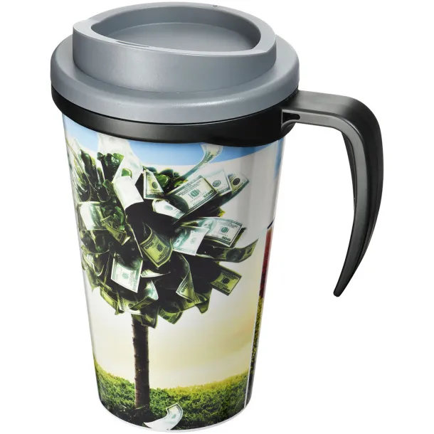 Brite-Americano® grande 350 ml insulated mug Solid black Grey