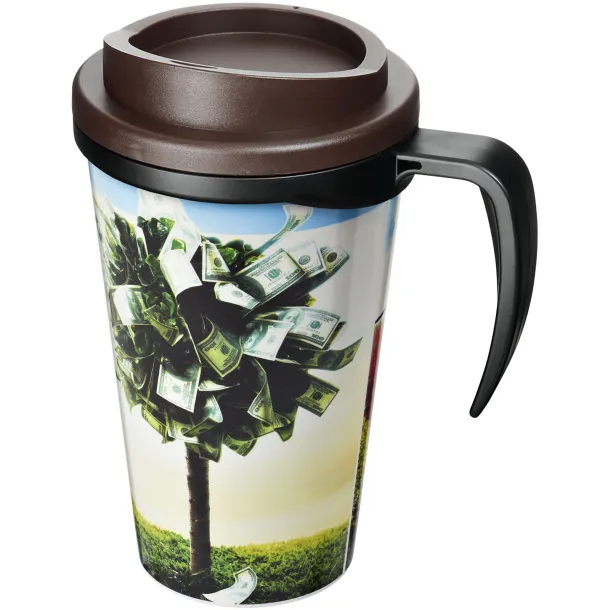 Brite-Americano® grande 350 ml insulated mug Solid black Brown