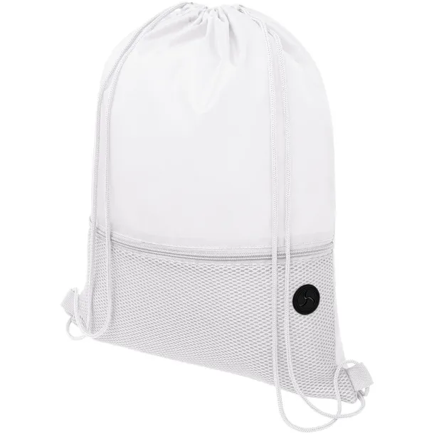 Oriole mesh drawstring backpack White