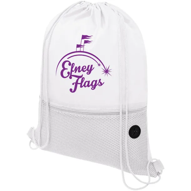 Oriole mesh drawstring backpack White