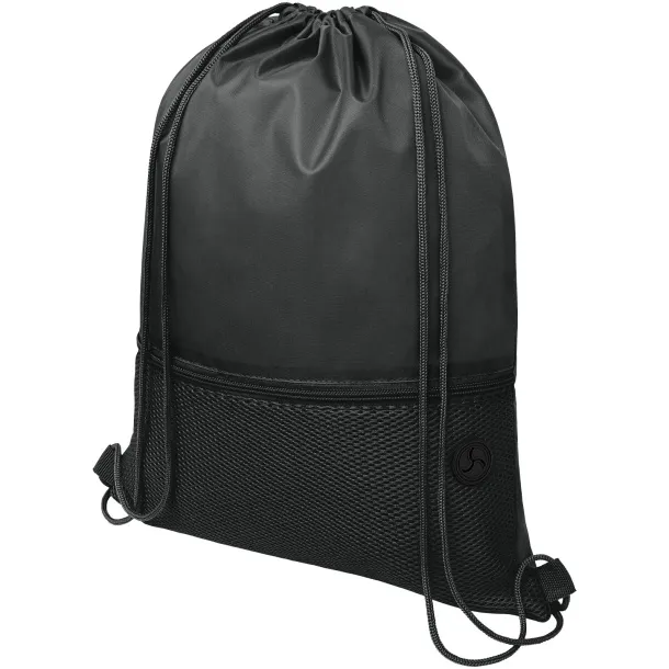 Oriole mesh drawstring backpack Solid black