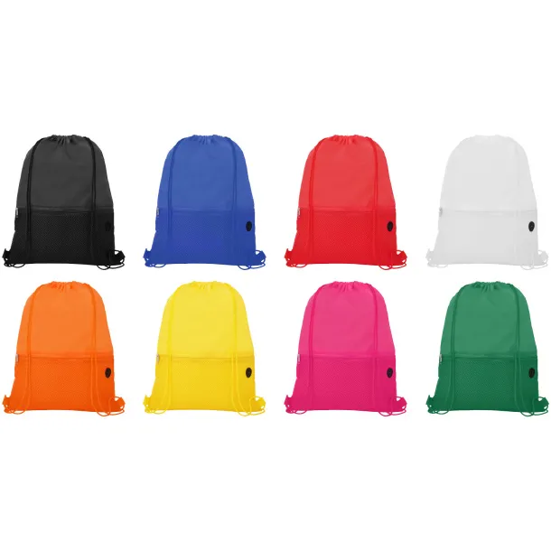Oriole mesh drawstring backpack Crna