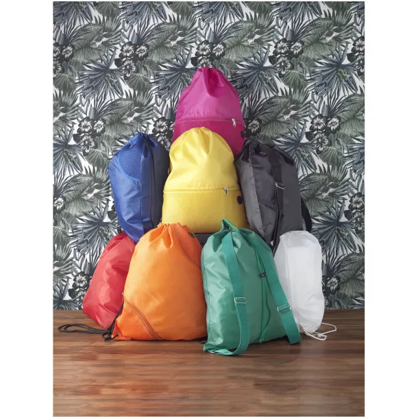 Oriole mesh drawstring backpack Crna