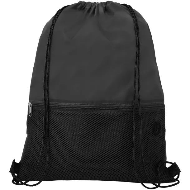 Oriole mesh drawstring backpack Solid black