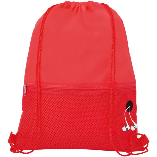 Oriole mesh drawstring backpack Red