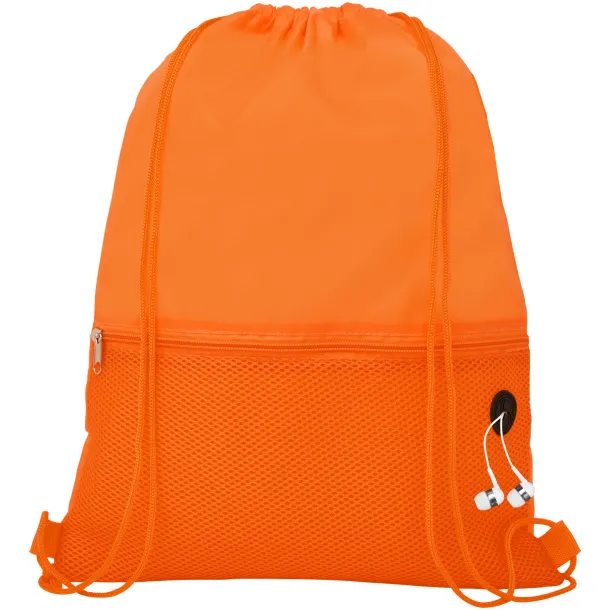 Oriole mesh drawstring backpack Orange