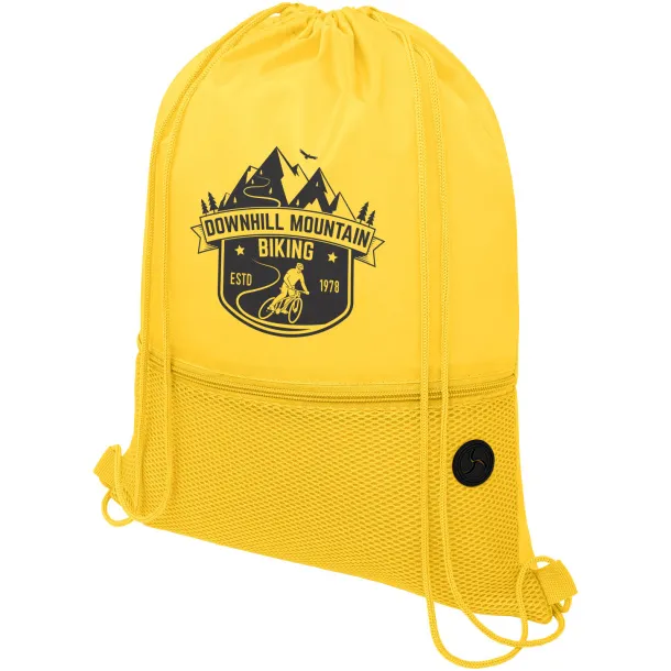 Oriole mesh drawstring backpack Yellow