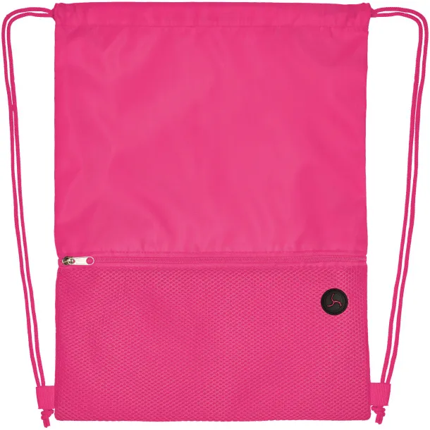 Oriole mesh drawstring backpack Magenta