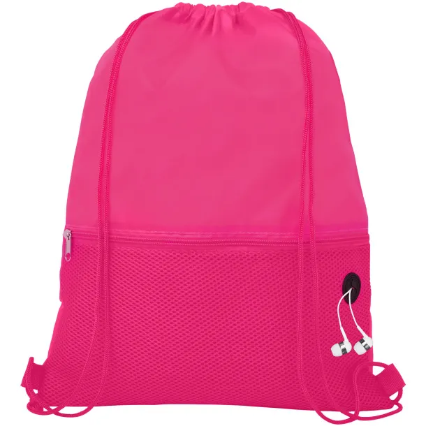 Oriole mesh drawstring backpack Magenta