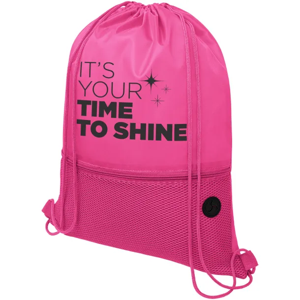 Oriole mesh drawstring backpack Magenta