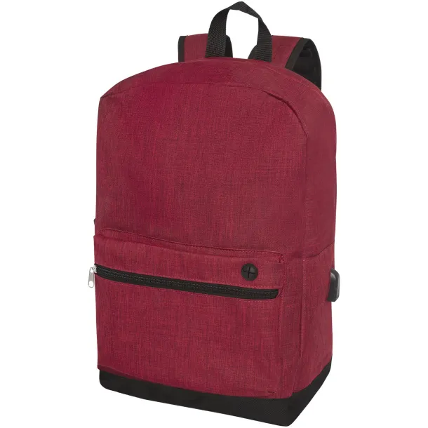 Hoss 15.6" business laptop backpack - Unbranded Heather dark red