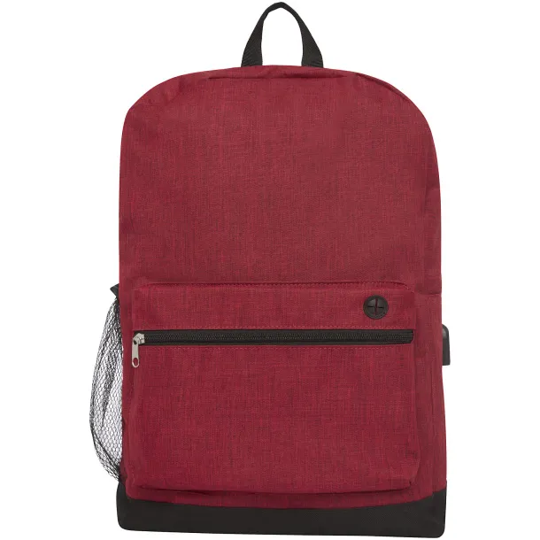 Hoss 15.6" business laptop backpack Heather dark red