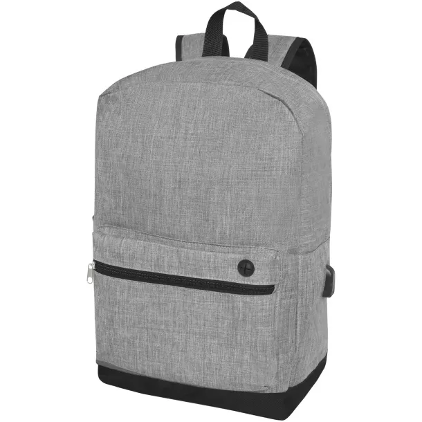 Hoss 15.6" business laptop backpack - Unbranded Heather medium grey