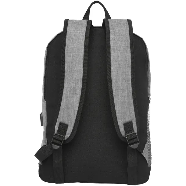 Hoss 15.6" business laptop backpack Heather medium grey