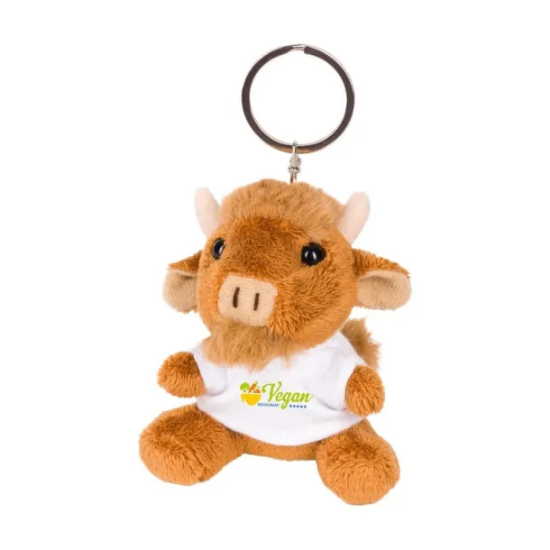 Vincent Plush wisent, keyring brown