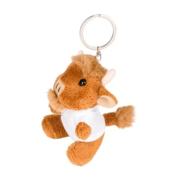 Vincent Plush wisent, keyring brown