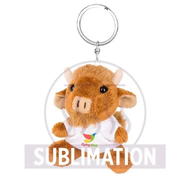 Vincent Plush wisent, keyring brown