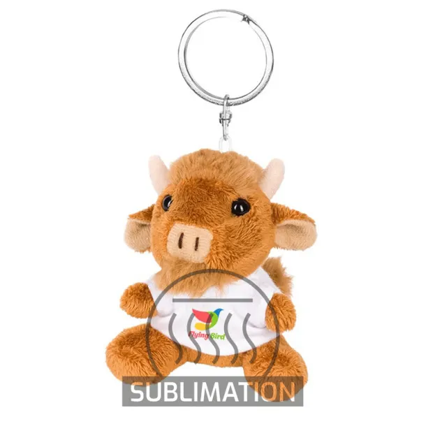 Vincent Plush wisent, keyring brown