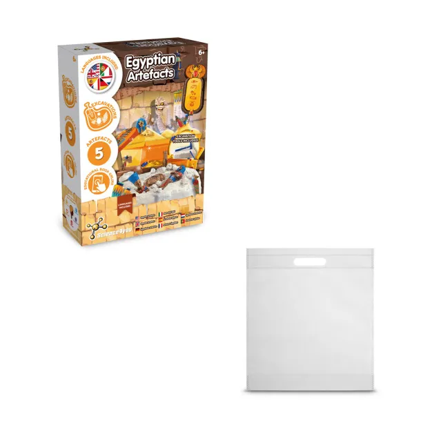 Ancient Egypt Excavation Kit IV Educational game supplied with a non-woven gift bag (80 g/m²) White