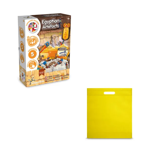 Ancient Egypt Excavation Kit IV Educational game supplied with a non-woven gift bag (80 g/m²) Yellow