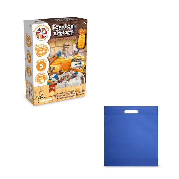 Ancient Egypt Excavation Kit IV Educational game supplied with a non-woven gift bag (80 g/m²) Royal blue