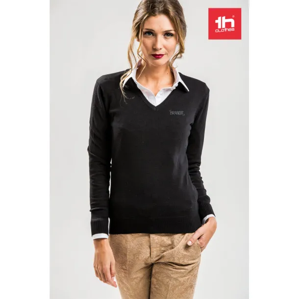 MILAN WOMEN Women's V-neck jumper Black