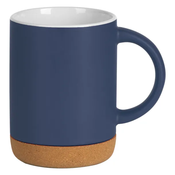 ALMA Stoneware mug with cork bottom, 280 ml - CASTELLI Blue