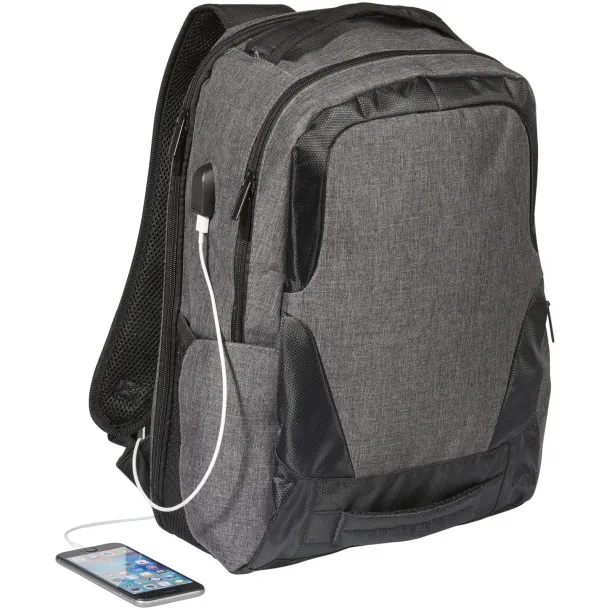 Overland 17" TSA laptop backpack Charcoal