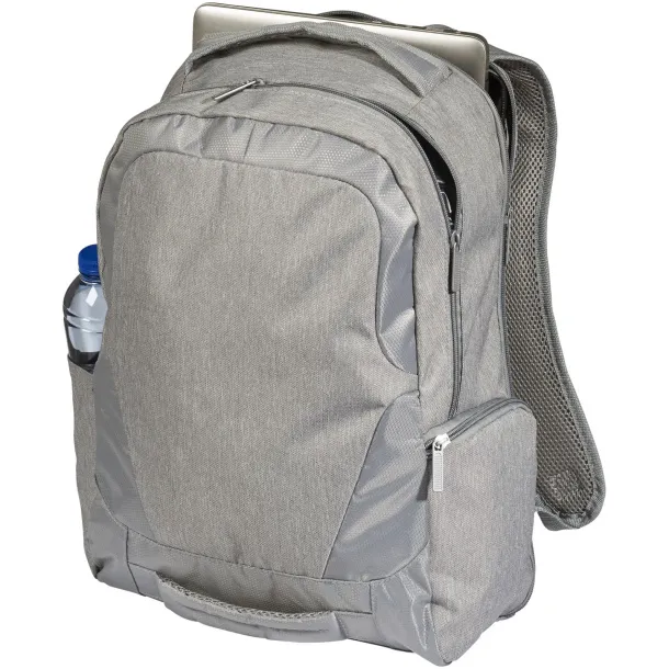 Overland 17" TSA laptop backpack - Avenue Heather grey