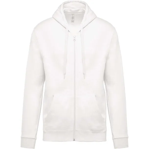  FULL ZIP HOODED SWEATSHIRT - Kariban White