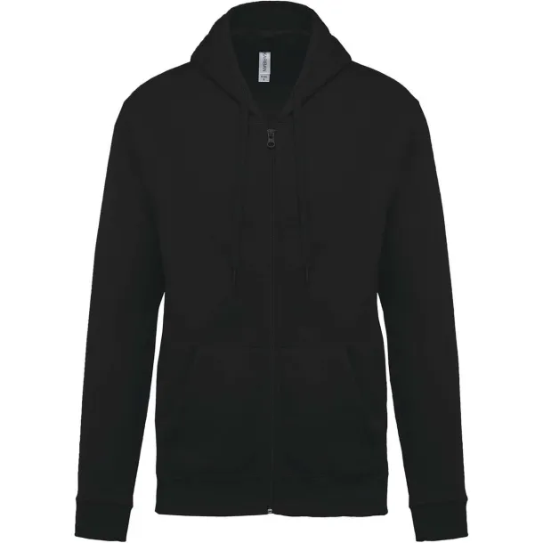  Hoodica s patentom,280 g/m2 - Kariban Crna
