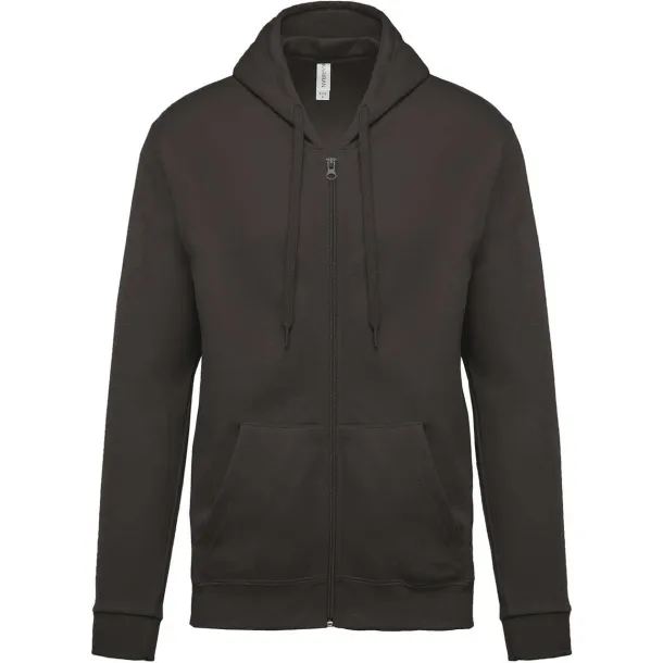  FULL ZIP HOODED SWEATSHIRT - Kariban Tamno siva