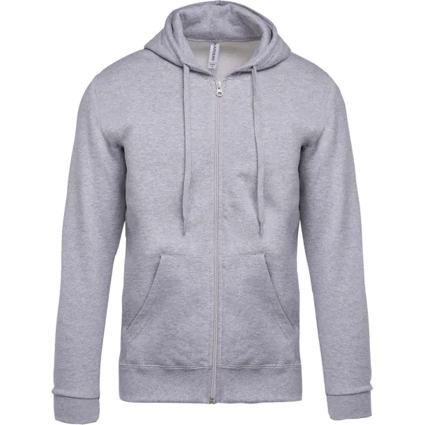  FULL ZIP HOODED SWEATSHIRT - Kariban Oxford Grey