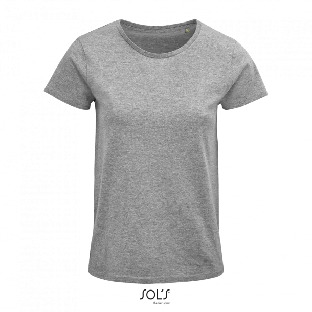  SOL'S CRUSADER WOMEN - ROUND-NECK FITTED JERSEY T-SHIRT - SOL'S Grey Melange