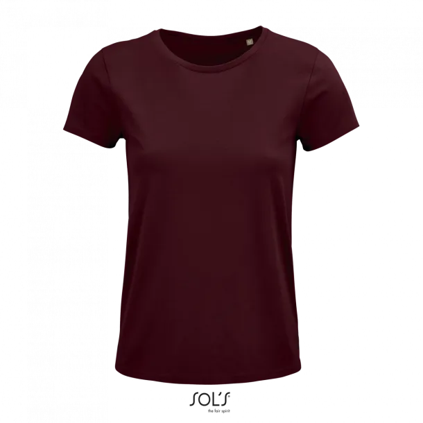  SOL'S CRUSADER WOMEN - ROUND-NECK FITTED JERSEY T-SHIRT - SOL'S Burgundy