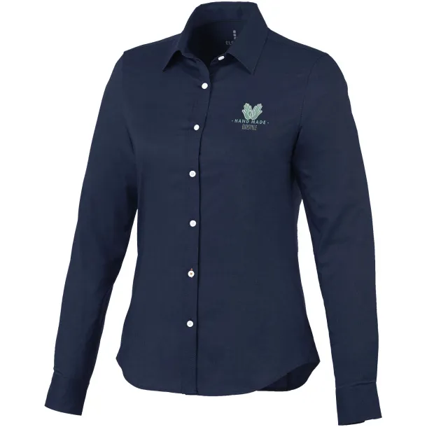 Vaillant long sleeve ladies shirt - Elevate Life Navy Blue