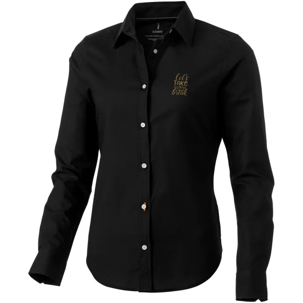 Vaillant long sleeve ladies shirt - Elevate Life Solid black