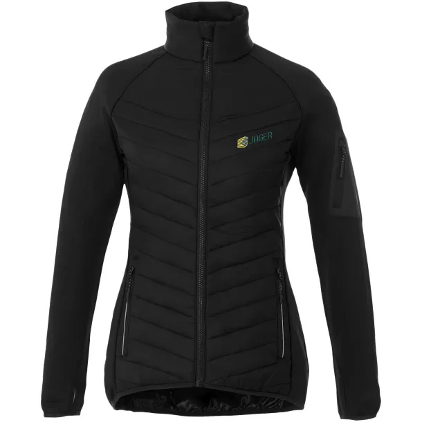 Banff hybrid insulated ladies jacket - Elevate Life Solid black