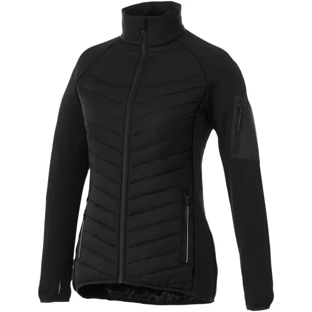 Banff hybrid insulated ladies jacket - Elevate Life Solid black