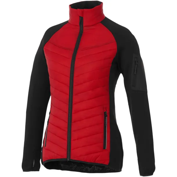 Banff hybrid insulated ladies jacket - Elevate Life Red