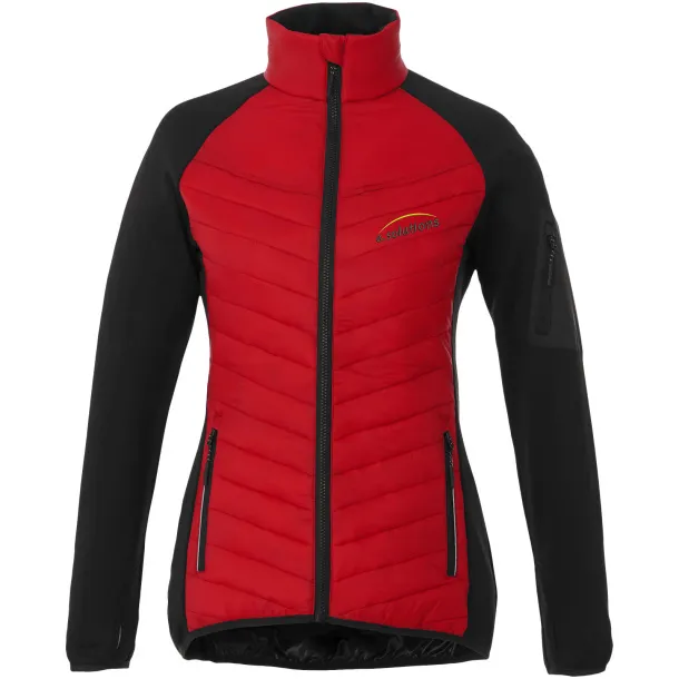 Banff hybrid insulated ladies jacket - Elevate Life Red